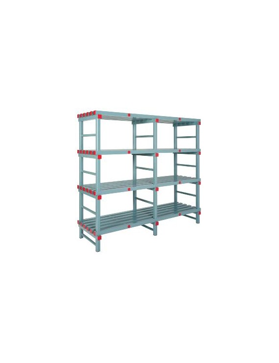 Rayonnage gamme euro 150 x 50 cm, 4 niveaux, hauteur 175 cm