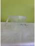 Pot plastique PP Cristal + couvercle