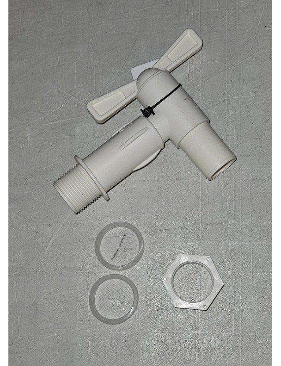 ROBINET BLANC PUISAGE PLASTIQUE CUVE 1⁄4 TOUR 20X27
