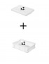 Lot de 2 Demi bac à pâton + couvercle