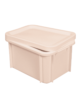 Bac renforcé avec couvercle 400 x 300 15 L - rose