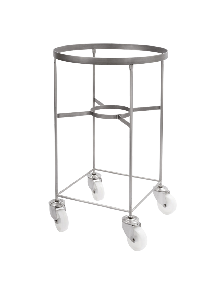 Chariot pour bac grand volume hémisphérique - inox