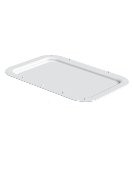 Couvercle demi bac à diviseuse 400 x 300 - 7 L - blanc